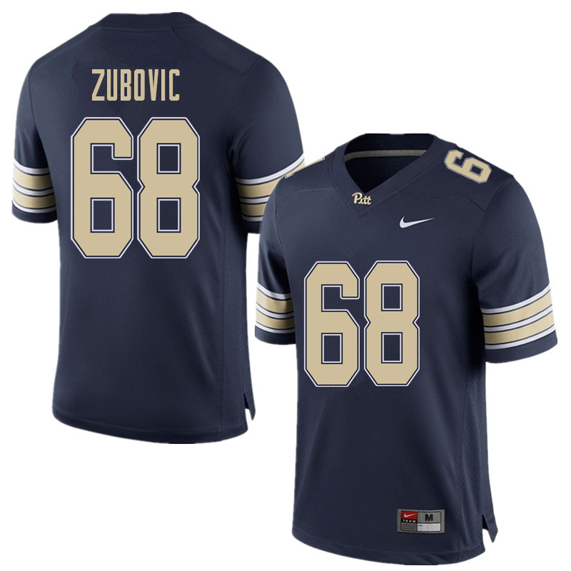 Men #68 Blake Zubovic Pittsburgh Panthers College Football Jerseys Sale-Home Blue